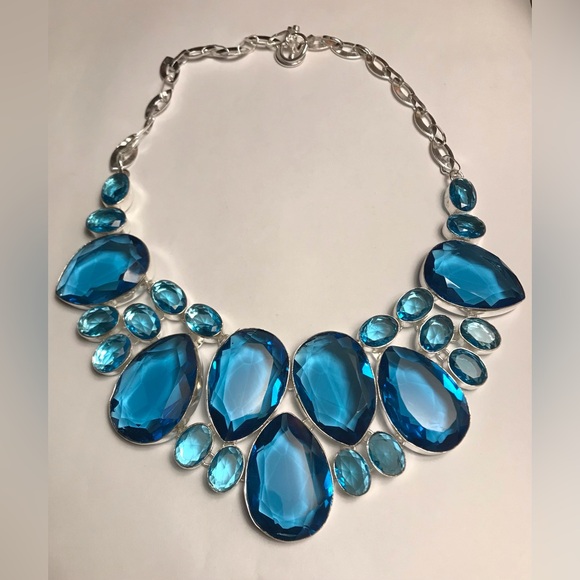 Blue Topaz 925 Sterling Silver Necklace